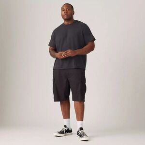 NWT Levis Cargo Shorts Carrier High Rise Loose Fit Baggy Charcoal Gray 44 Mens